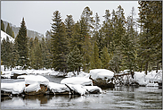 Schnee am Firehole River... Yellowstone Nationalpark *Nordamerika*